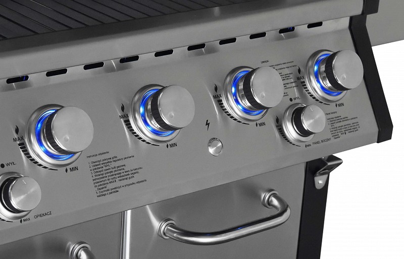 LPG BBQ GS GRILL SUPERIOR 4+1+1 ΙΝΟΧ - 21kW