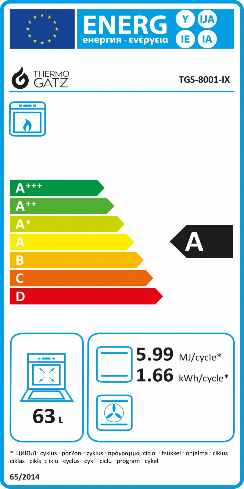 MIXED COOKER TGS 8001 IX DOUBLE-CAVITY Natural Gas