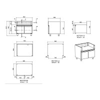 BBQ Inox Cabinet TGH-B1-M61 w/ Doors