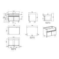 BBQ Inox Cabinet TGH-B1-B4-G w/ Drawers