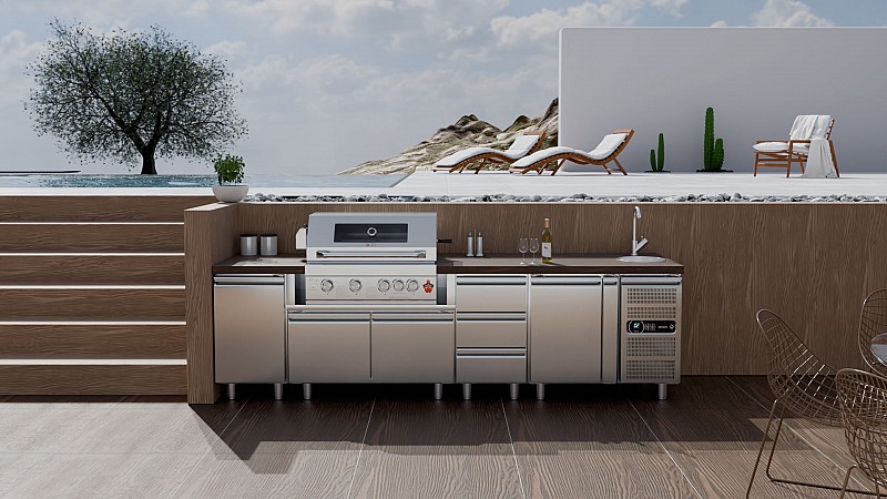 BBQ Inox Cabinet TGH-B1-B4-G w/ Doors