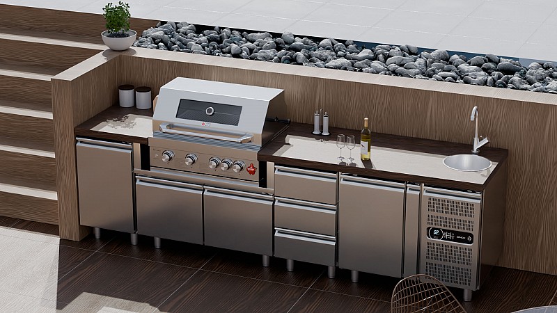 LPG BBQ SEMI-PROF TGH-BI-B4-G 4+1 19,3kW