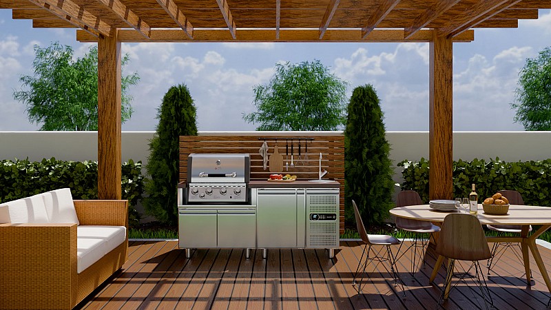 BBQ Inox Cabinet TGH-B1-M61 w/ Doors