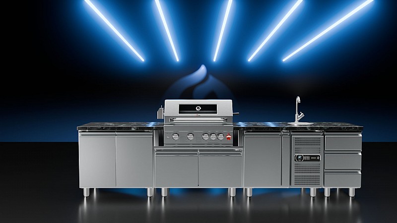 BBQ Inox Cabinet w/ Three Drawers - no counter