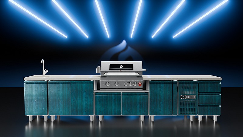 BBQ Inox Cabinet for Scullery - no counter