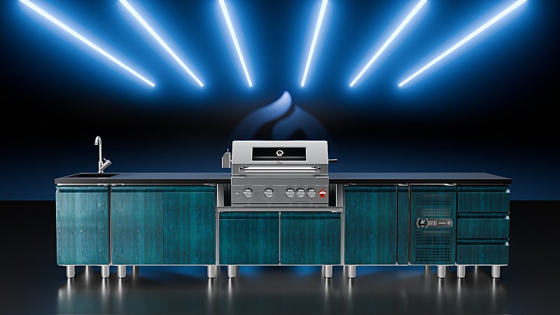 BBQ Inox Cabinet for Scullery - no counter