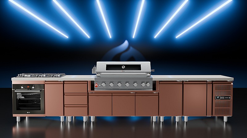 BBQ Inox Cabinet TGH-B1-B4-G for TGS Ovens - Left & Right