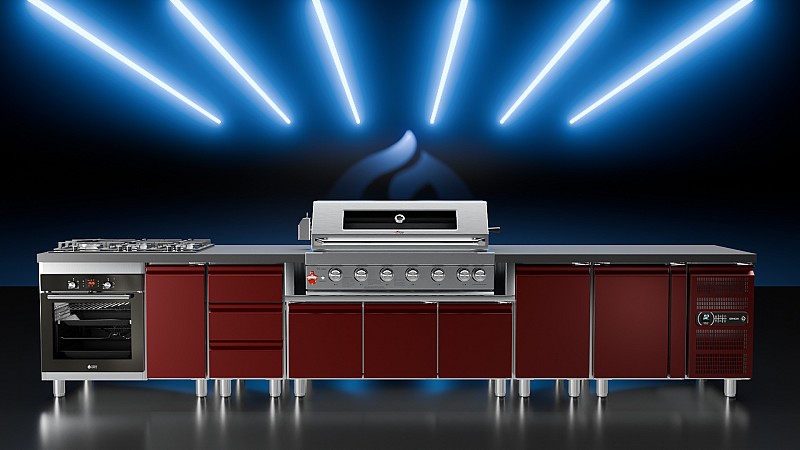 BBQ Inox Cabinet w/ Three Drawers - no counter