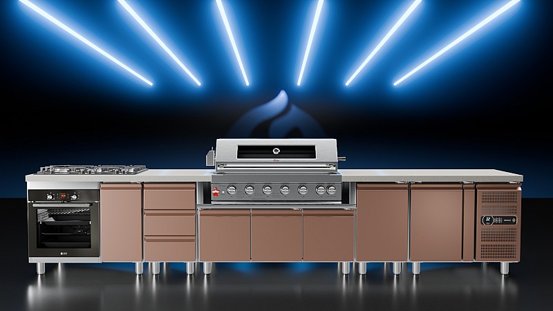 LPG BBQ SEMI-PROF TGH-BI-B8B-G 6+1 26,7kW