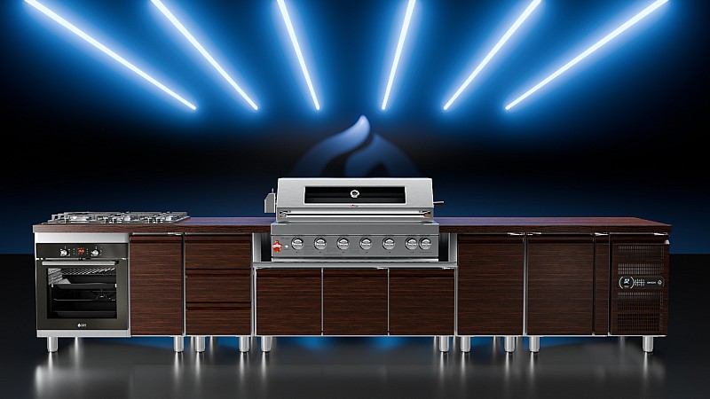 BBQ Inox Cabinet w/ Two Doors ΕΧ7-90-ΡΡ - no counter