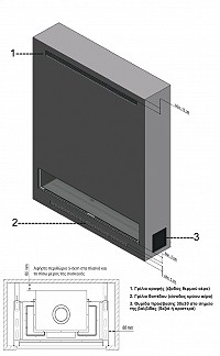 Gas Fireplace Corner Left/right - 70/100/150/200cm