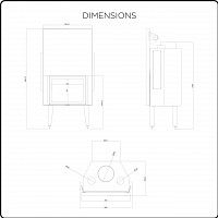Hot Air Fireplace GST Straight Sliding Door (Straight)