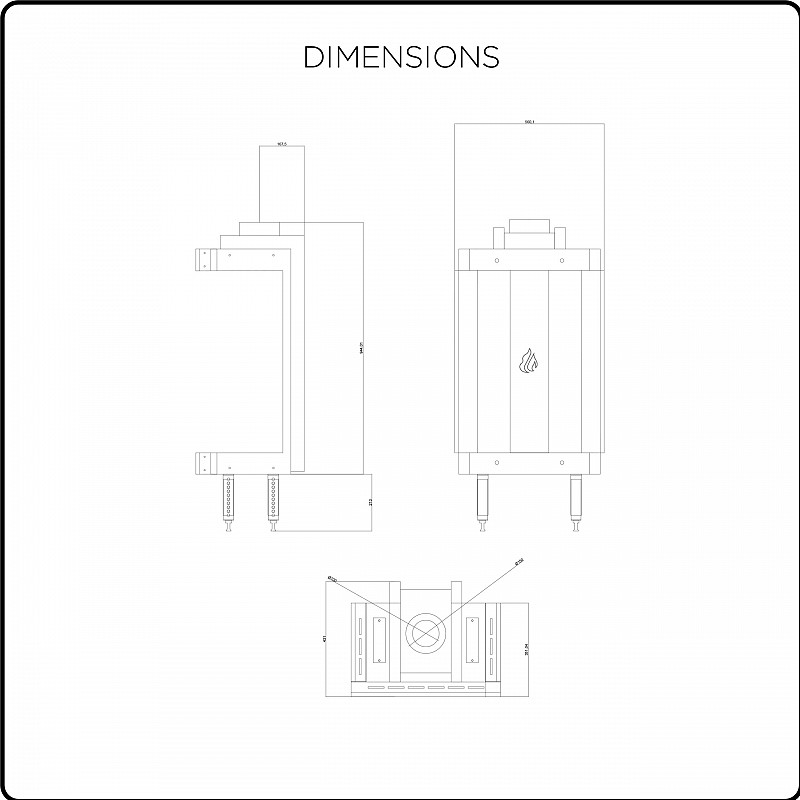 Gas Fireplace Standing Straight