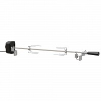 Inox Rotisserie w/ Electric Motor - Lenght 89cm + Handle