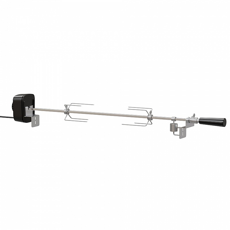 Inox Rotisserie w/ Electric Motor - Lenght 100cm + Handle