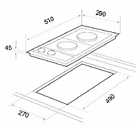 ELECTRIC DOMINO HOB KD 2500 IX