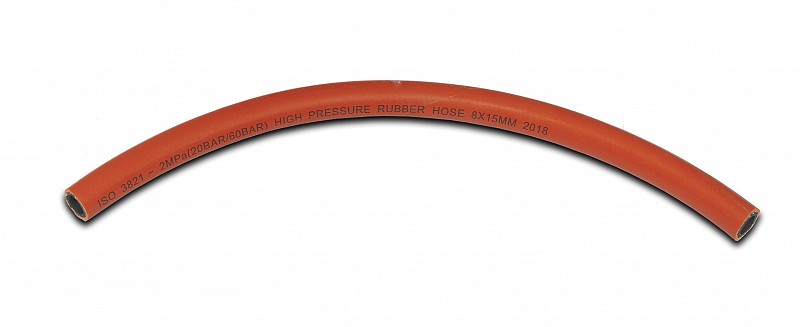 High Pressure Propane Rubber Tube - Ø7,5mm (Orange) - Lot of 50 meters