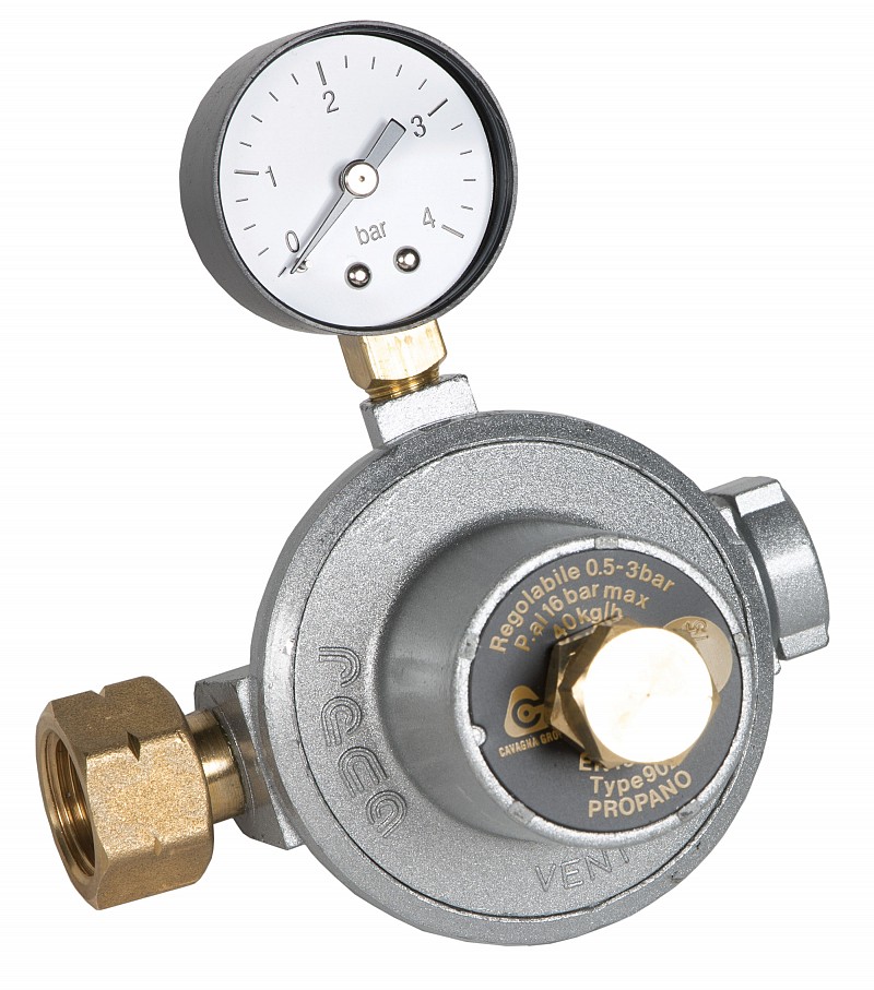 1st Stage Reca External High Pressure Regulator - 40kg w/ Manometer